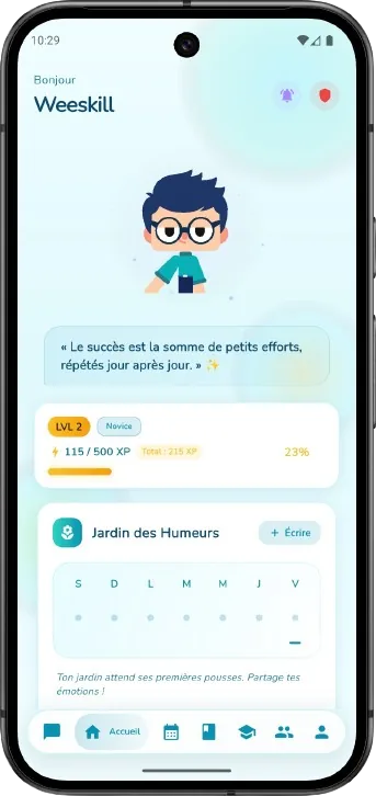 L'application mobile Weeskill pour les élèves