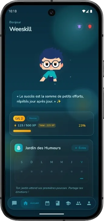 L'application mobile Weeskill pour les élèves